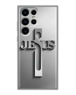 Чехол для Blackview Wave 10 с картинкой «Металлический крест Jesus»