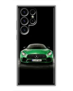 Чехол для Blackview Wave 10 с картинкой «Mercedes — неоновый лого»