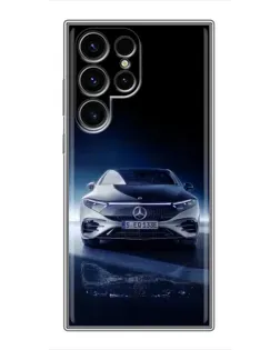 Чехол для Blackview Wave 10 с картинкой «Ночной Mercedes EQ»