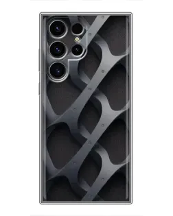 Чехол для Blackview Wave 10 с картинкой «Объемное серое плетение»