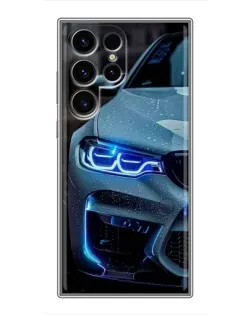 Чехол для Blackview Wave 10C с картинкой «Взгляд BMW с синими фарами»