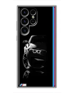 Чехол для Blackview Wave 10C с картинкой «Силуэт BMW в темноте»