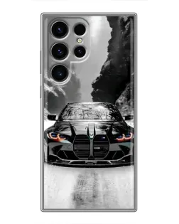 Чехол для Blackview Wave 10C с картинкой «BMW — акварельный дрифт»
