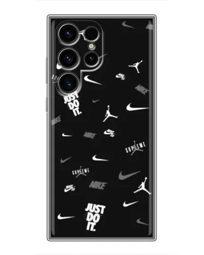 Чехол для Blackview Wave 2C с картинкой «Nike Black Pattern»