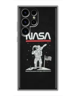 Чехол для Blackview Wave 2C с картинкой «NASA — шагаем по Луне»
