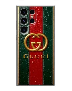 Чехол для Blackview Wave 2C с картинкой «Gucci — фирменная полоса и золото»