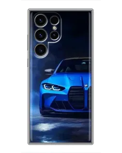 Чехол для Blackview Wave 2C с картинкой «Голубая BMW M4»