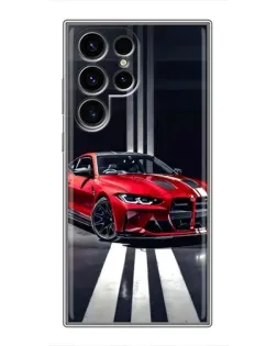 Чехол для Blackview Wave 2C с картинкой «Красная BMW на дороге»