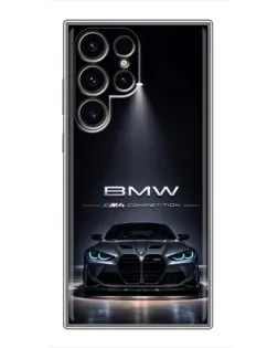 Чехол для Blackview Wave 2C с картинкой «BMW сквозь ночной город»