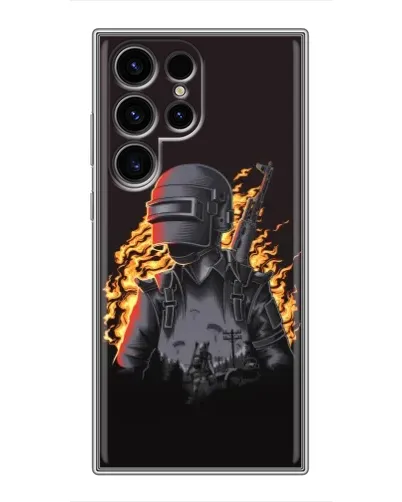 Чохол для Blackview Wave 2C з картинкою «PUBG — вогняний силует»