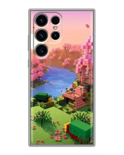 Чохол для Blackview Wave 2C з картинкою «Рожеве дерево Minecraft»
