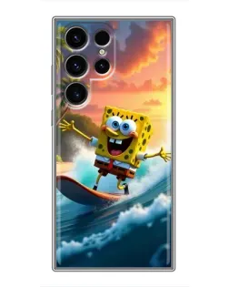 Чохол для Blackview Wave 2C з картинкою «Губка Боб серфінгіст»