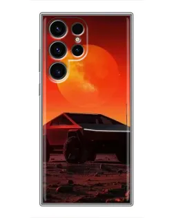 Чехол для Blackview Wave 2C с картинкой «Cybertruck на Марсе»