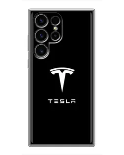 Чехол для Blackview Wave 2C с картинкой «Tesla White Logo»