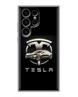 Чехол для Blackview Wave 2C с картинкой «Tesla — серебристое авто»