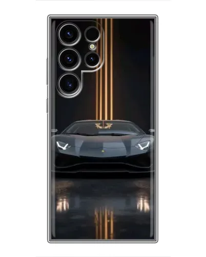 Чехол для Blackview Wave 2C с картинкой «Lamborghini золотые линии»