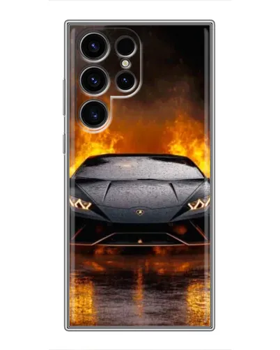 Чехол для Blackview Wave 2C с картинкой «Lamborghini в огне»