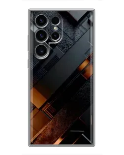 Чехол для Blackview Wave 2C с картинкой «Черные геометрические блоки»
