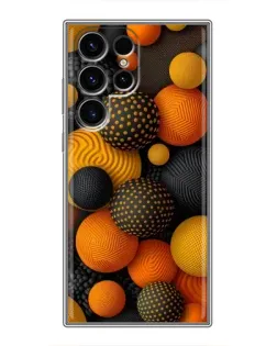 Чехол для Blackview Wave 2C с картинкой «Объемные оранжевые сферы»