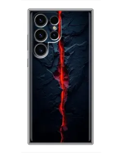 Чехол для Blackview Wave 2C с картинкой «Kрасная лавовая трещина»