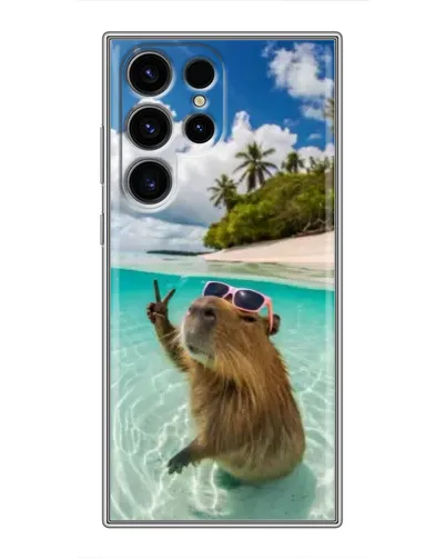 Чехол для Blackview Wave 2C с картинкой «Капибара на море»