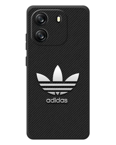 Чехол для Blackview Wave 6C с картинкой «Adidas Карбоновая текстура»