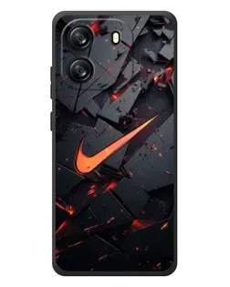 Чехол для Blackview Wave 6C с картинкой «Nike — эффект разломов»