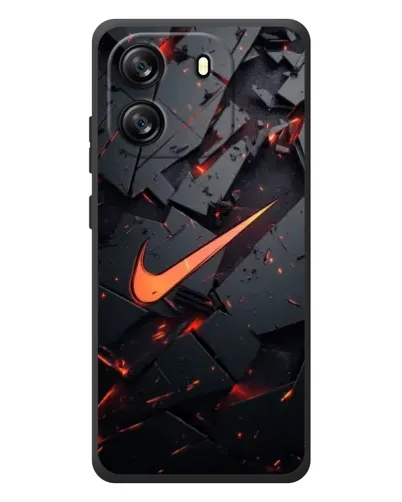 Чехол для Blackview Wave 6C с картинкой «Nike — эффект разломов»