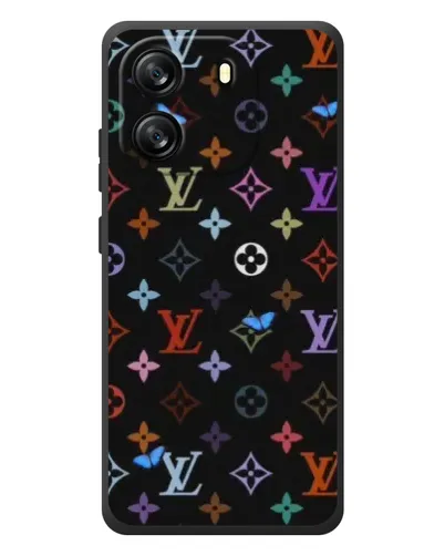 Чехол для Blackview Wave 6C с картинкой «Цветная монограмма LV»
