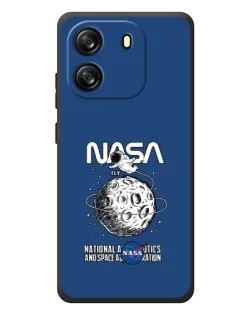 Чехол для Blackview Wave 6C с картинкой «NASA — лунная миссия»