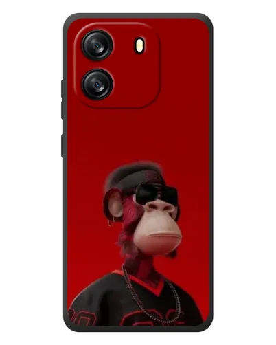 Чехол для Blackview Wave 6C с картинкой «Bored Ape в красном»
