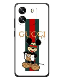 Чехол для Blackview Wave 6C с картинкой «Микки Маус Gucci — полосы»