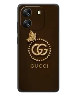 Чехол для Blackview Wave 6C с картинкой «Gucci — золотая бабочка»