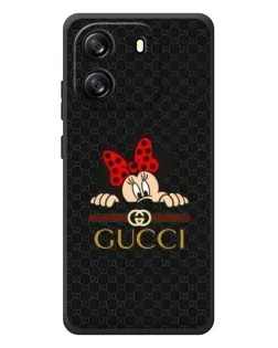 Чехол для Blackview Wave 6C с картинкой «Минни Маус Gucci — черный»