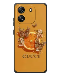 Чохол для Blackview Wave 6C з картинкою «Gucci — золоті метелики»