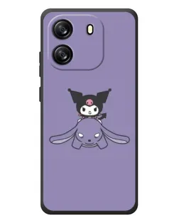 Чехол для Blackview Wave 6C с картинкой «Kuromi на лиловом фоне»
