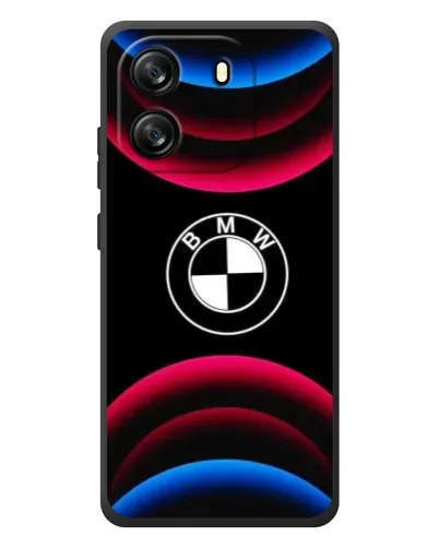 Чехол для Blackview Wave 6C с картинкой «Логотип BMW и неоновые дуги»