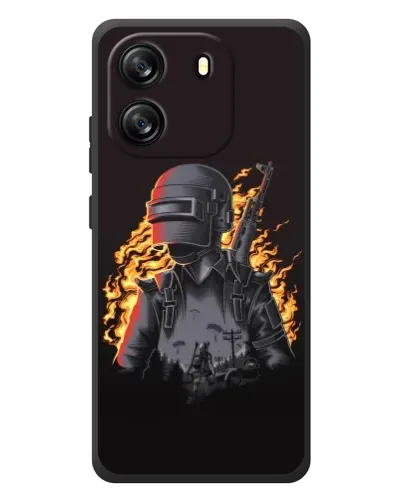 Чехол для Blackview Wave 6C с картинкой «PUBG — огненный силуэт» Чехол для Blackview Wave 6C с картинкой «PUBG — огненный силуэт»