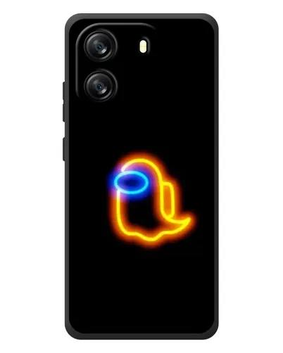 Чехол для Blackview Wave 6C с картинкой «Among Us неоновое сияние»