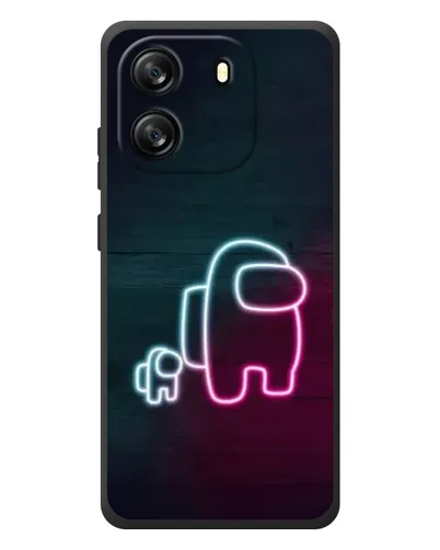 Чехол для Blackview Wave 6C с картинкой «Among Us неон-арт»