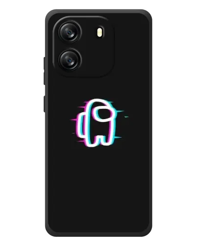Чехол для Blackview Wave 6C с картинкой «Among Us неон»