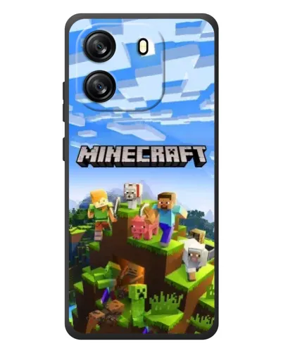 Чехол для Blackview Wave 6C с картинкой «Minecraft классический мир»