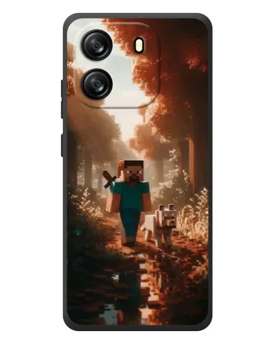 Чехол для Blackview Wave 6C с картинкой «Стив в лесу»