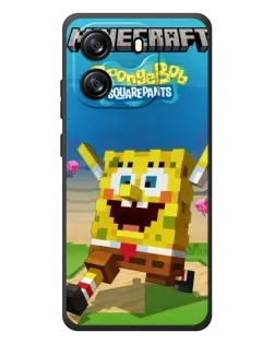 Чехол для Blackview Wave 6C с картинкой «Губка Боб Minecraft»