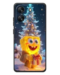 Чехол для Blackview Wave 6C с картинкой «Рождественский Спанч Боб»
