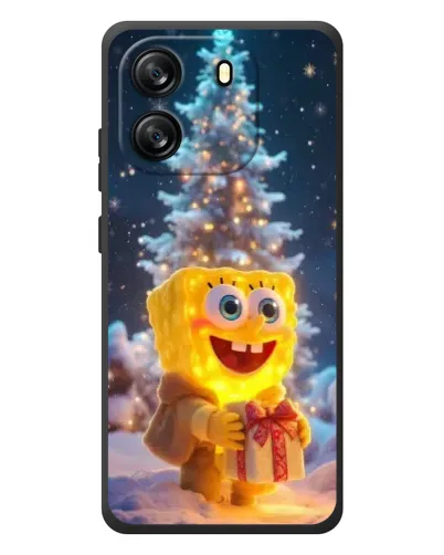 Чехол для Blackview Wave 6C с картинкой «Рождественский Спанч Боб»