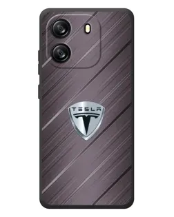 Чехол для Blackview Wave 6C с картинкой «Металлическая текстура Tesla»