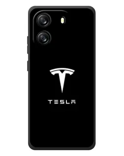 Чехол для Blackview Wave 6C с картинкой «Tesla White Logo»