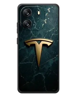 Чехол для Blackview Wave 6C с картинкой «Мраморная Tesla Gold»