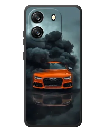 Чехол для Blackview Wave 6C с картинкой «Audi в облаках дыма»